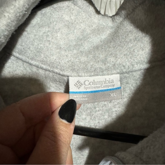 Columbia Fleece Full Zip Light Gray Jacket Size XL - Picture 7 of 10